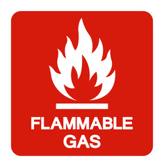 Flammable Gas Symbol Sign ,Vector Illustration, Isolate On White Background Label .EPS10