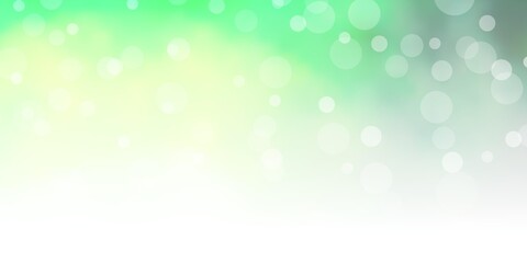 Obraz premium Light Green vector template with circles. Colorful illustration with gradient dots in nature style. Pattern for wallpapers, curtains.