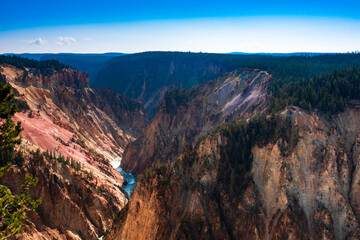 The Yellowstone river and its canyon