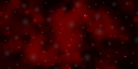Dark Red vector texture with beautiful stars. Shining colorful illustration with small and big stars. Pattern for websites, landing pages.