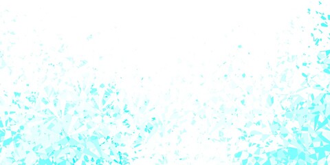 Light blue, green vector texture with random triangles.