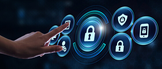 Cyber security data protection business technology privacy concept.
