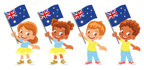 Australia flag in hand set