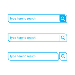 Set www search bar icons. isolated on white background