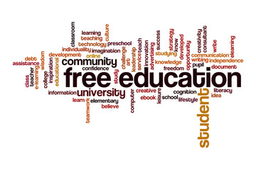 Free education cloud concept