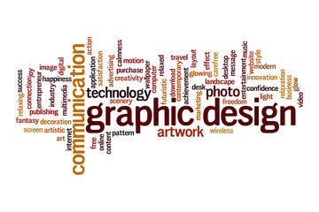 Graphic design cloud concept on