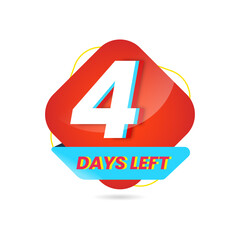 Promotional banner with number of days left sign