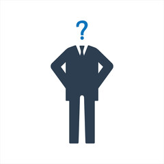 Business question icon. Question mark icon