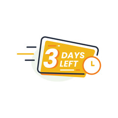 Promotional banner with number of days left sign