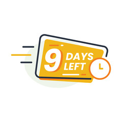 Promotional banner with number of days left sign