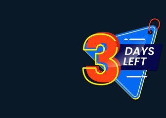 Promotional banner with number of days left sign