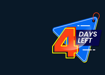Promotional banner with number of days left sign