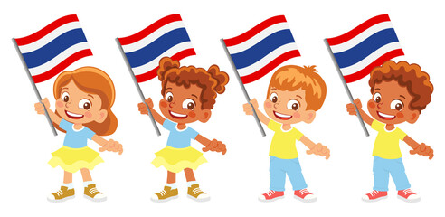 Thailand flag in hand set
