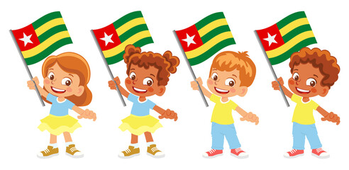 Togo flag in hand set