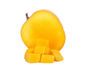 Mango slice isolated on white background