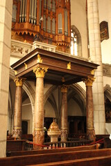 the facade of the cathedral 