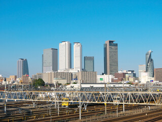 Naklejka premium 名古屋駅周辺の高層ビル 