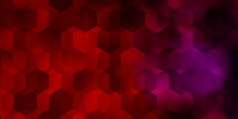 Dark Purple, Pink vector texture with colorful hexagons.