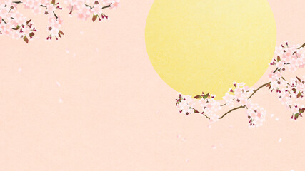 Cherry blossom background with the image of spring in Asia