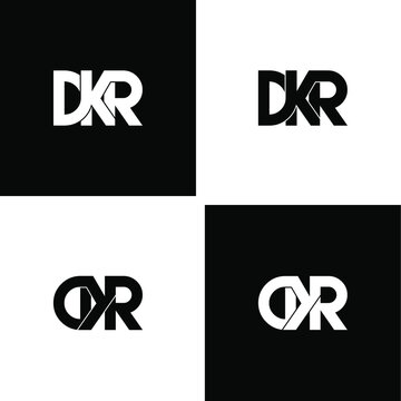 dkr letter original monogram logo design