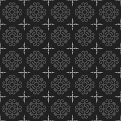 Dark decorative background pattern. Abstract geometric texture. Seamless pattern for wallpaper design