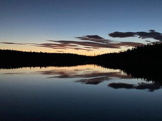 sunrise over the lake