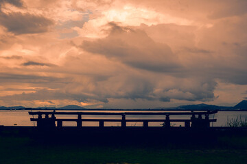 Fototapeta premium Lake Biwa after the rain#5