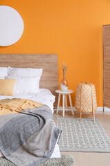 Stylish interior of modern bedroom