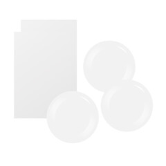 Isolated mockup paper and seal stamps vector design
