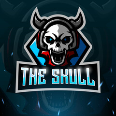 The skull mascot sport logo design