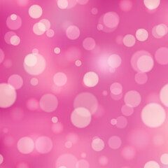 Abstract pink background with defocused lights. Vector