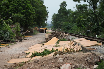 Arrowroot vermicelli - a specialty of Cu Da ancient village. It is tradition work of farmer in Cu Da ancient village.