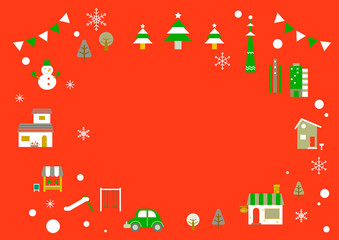 Christmas background frame