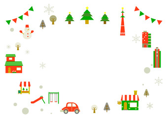 Naklejka premium Christmas background frame