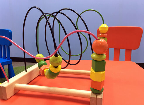 Wooden Wire Bead Maze Educational Toy