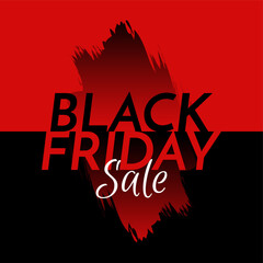 Black friday sale background with brush stroke