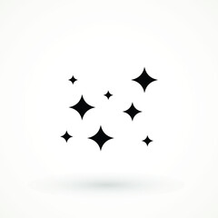 Shine icon, Clean star icon sparkling twinkling sparkles symbol Sparkle simple design Stars sign isolated on white background 