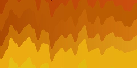 Light Orange vector template with lines. Brand new colorful illustration with bent lines. Template for cellphones.