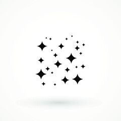 Shine icon, Clean star icon sparkling twinkling sparkles symbol Sparkle simple design Stars sign isolated on white background 