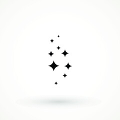 Shine icon, Clean star icon sparkling twinkling sparkles symbol Sparkle simple design Stars sign isolated on white background 