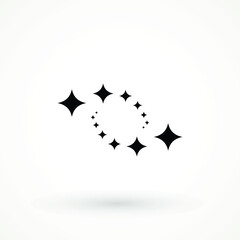 Shine icon, Clean star icon sparkling twinkling sparkles symbol Sparkle simple design Stars sign isolated on white background 