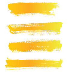 Vector paint brushstrokes, watercolor texture, isolated on a white background, a design element to highlight text, a set of four