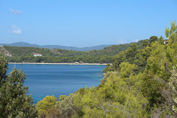 Obraz na płótnie Canvas Greece, Skiathos island, the famous beach Koukounaries 