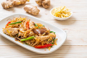 stir-fried chicken with ginger