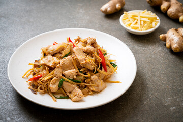 stir-fried chicken with ginger