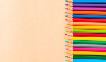 color pencil with copy space
