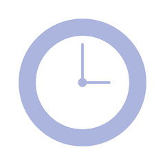 Isoalted clock icon vector design