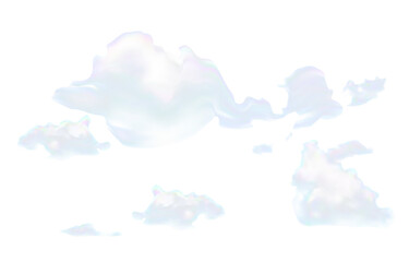 realistic cloud illustration on a multipurpose white background