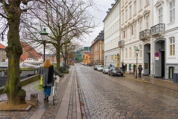 Fototapeta na wymiar Street life in Copenhagen,Denmark.