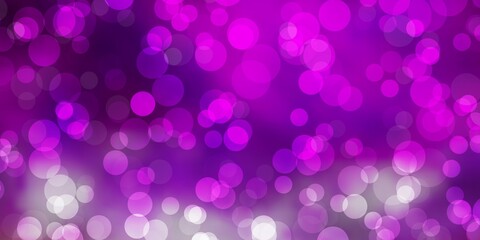 Light Pink, Yellow vector pattern with spheres. Abstract illustration with colorful spots in nature style. Pattern for wallpapers, curtains.